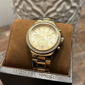 Michael Kors gold watch witch crystals